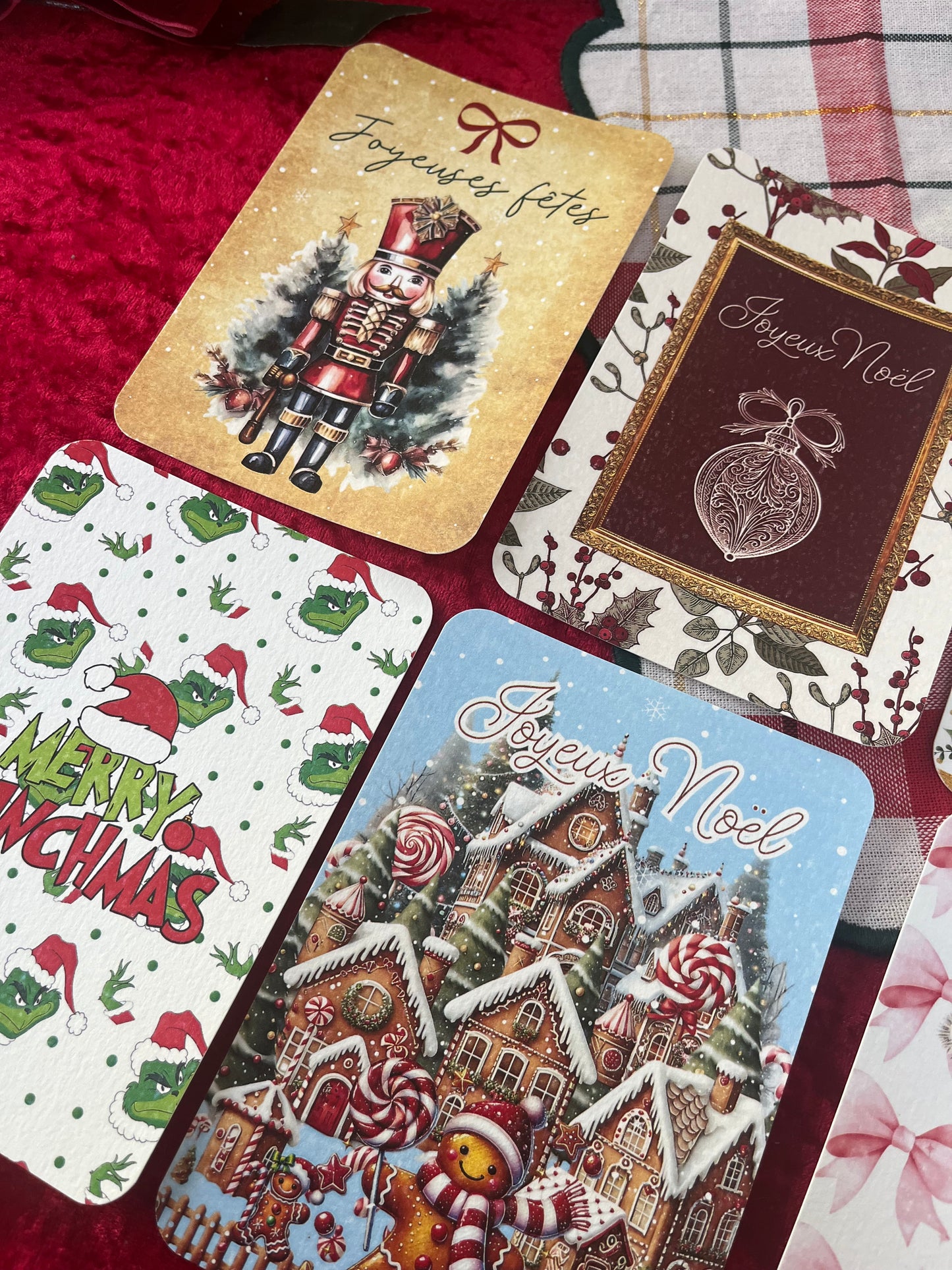 Lot de 6 cartes de voeux