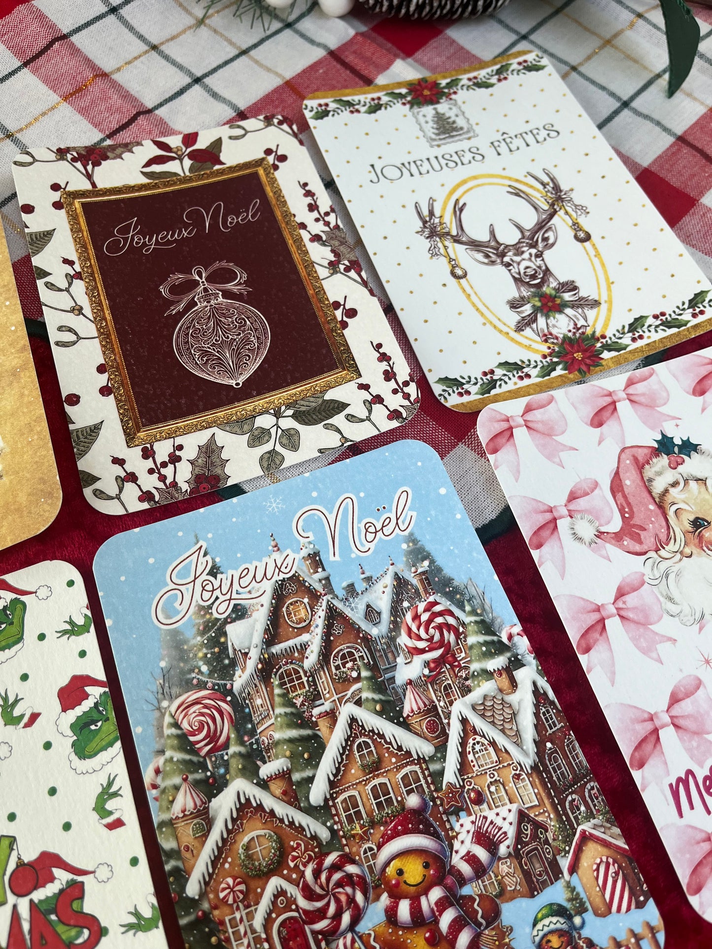 Lot de 6 cartes de voeux
