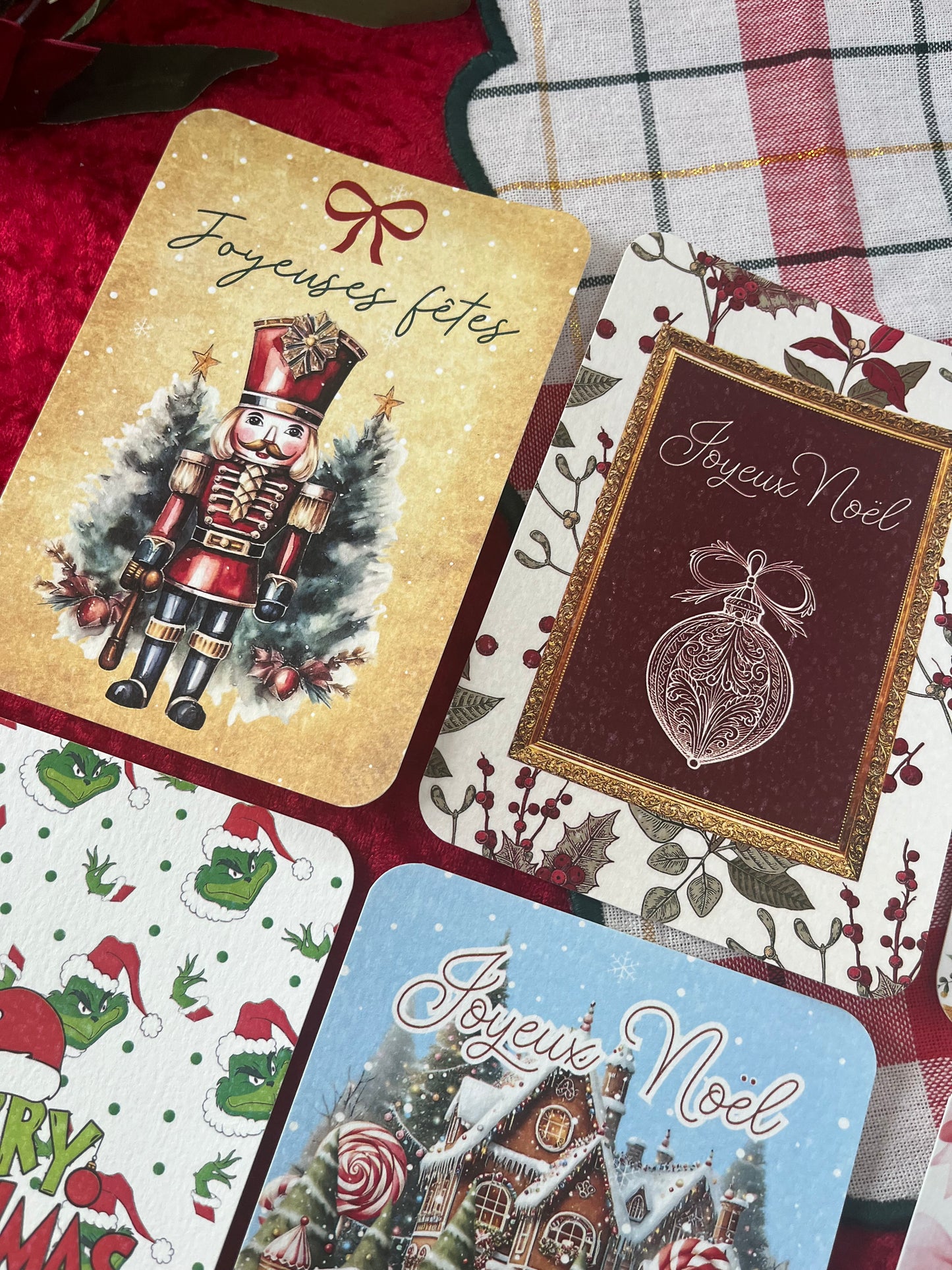 Lot de 6 cartes de voeux