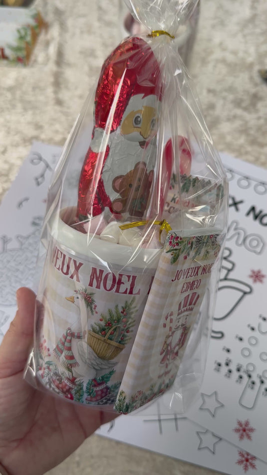 Tasse à colorier Un noël à la ferme